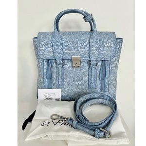 3.1 Phillip Lim Pashli Satchel Medium Periwinkle Blue/Cream